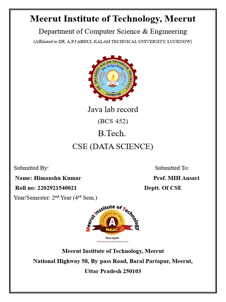 front_page Java lab | PDF