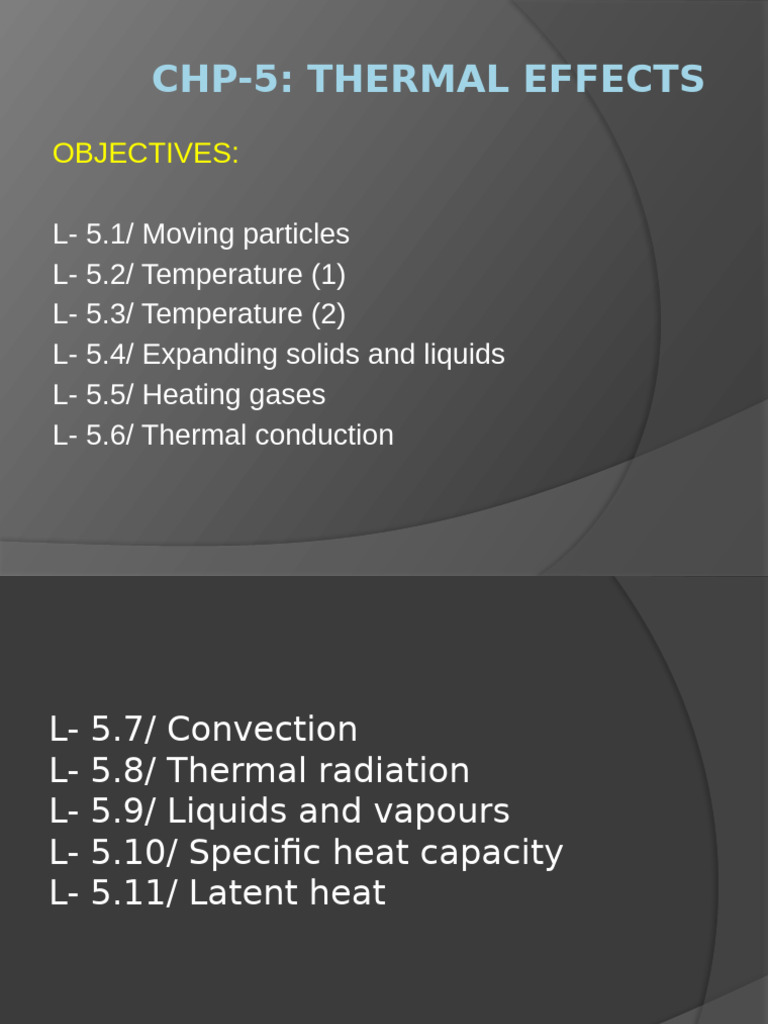 Thermal Effects: Temperature & Particles | PDF