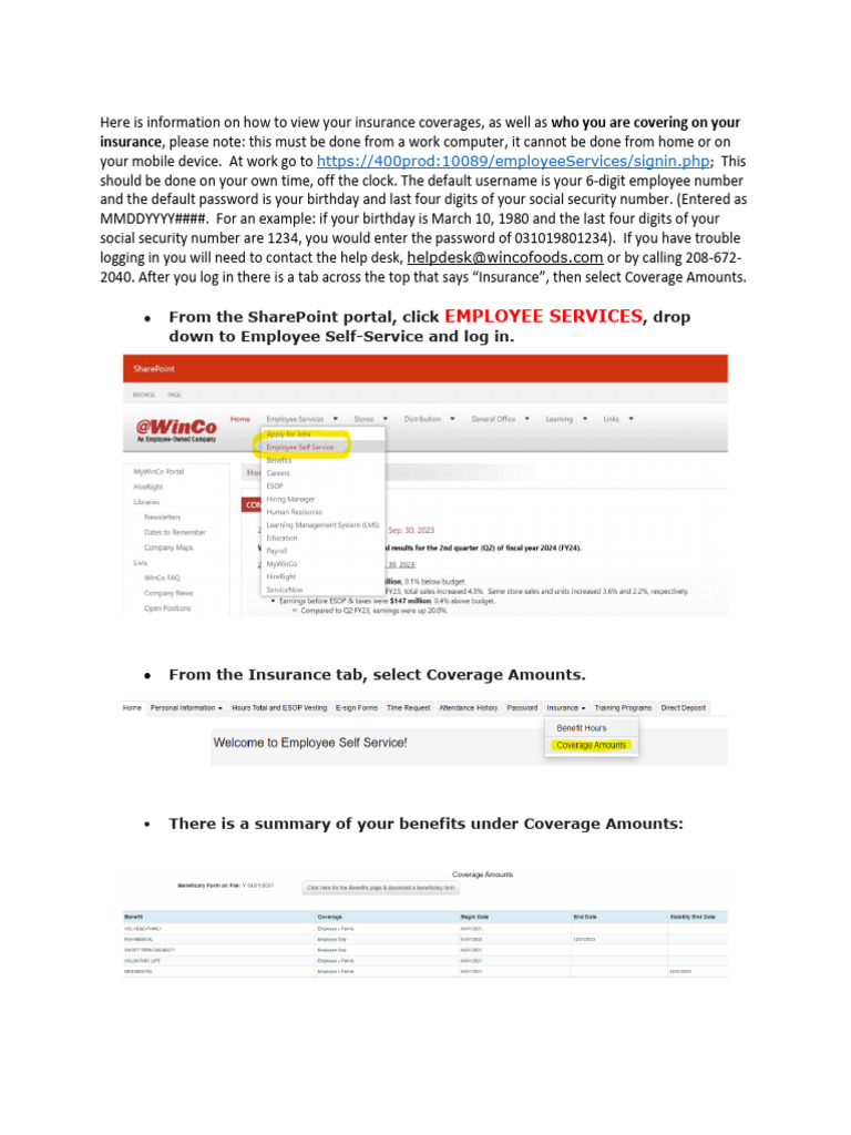 Access Your Insurance Coverage Online | PDF