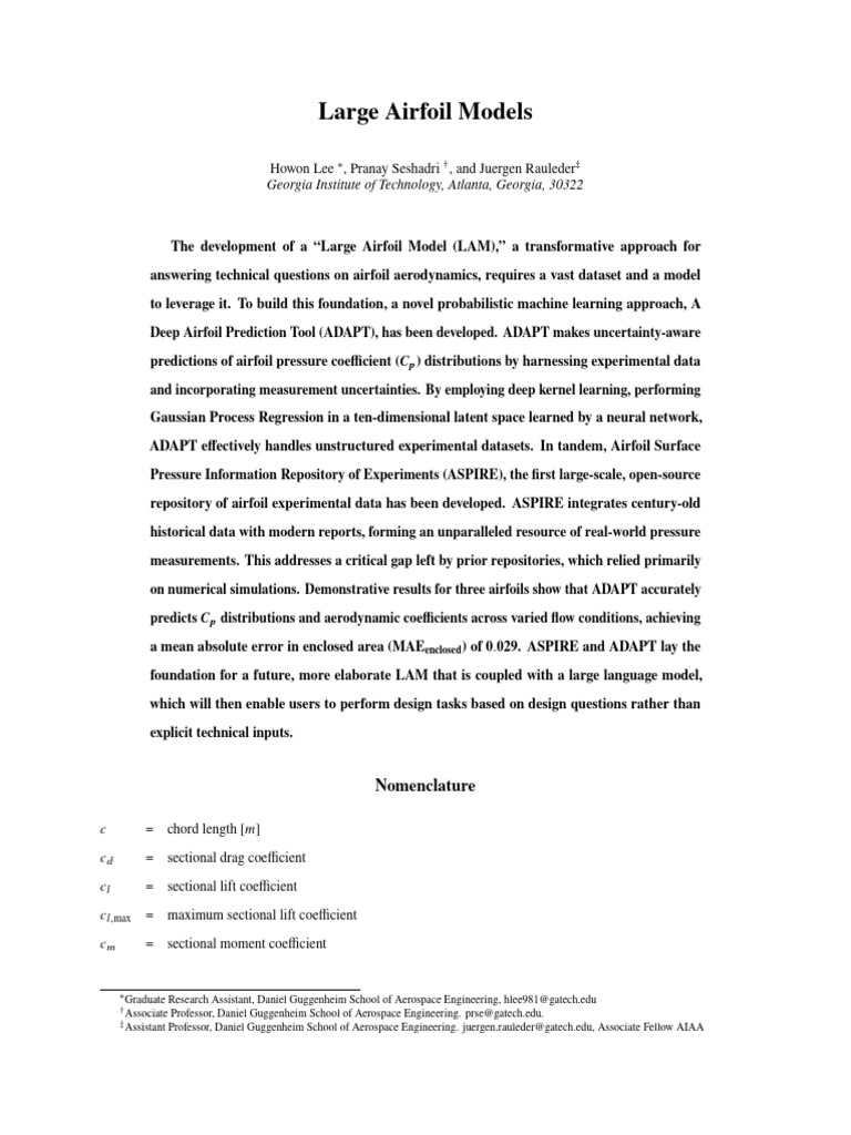 Large Airfoil Model Development | PDF | Airfoil | Machine Learning