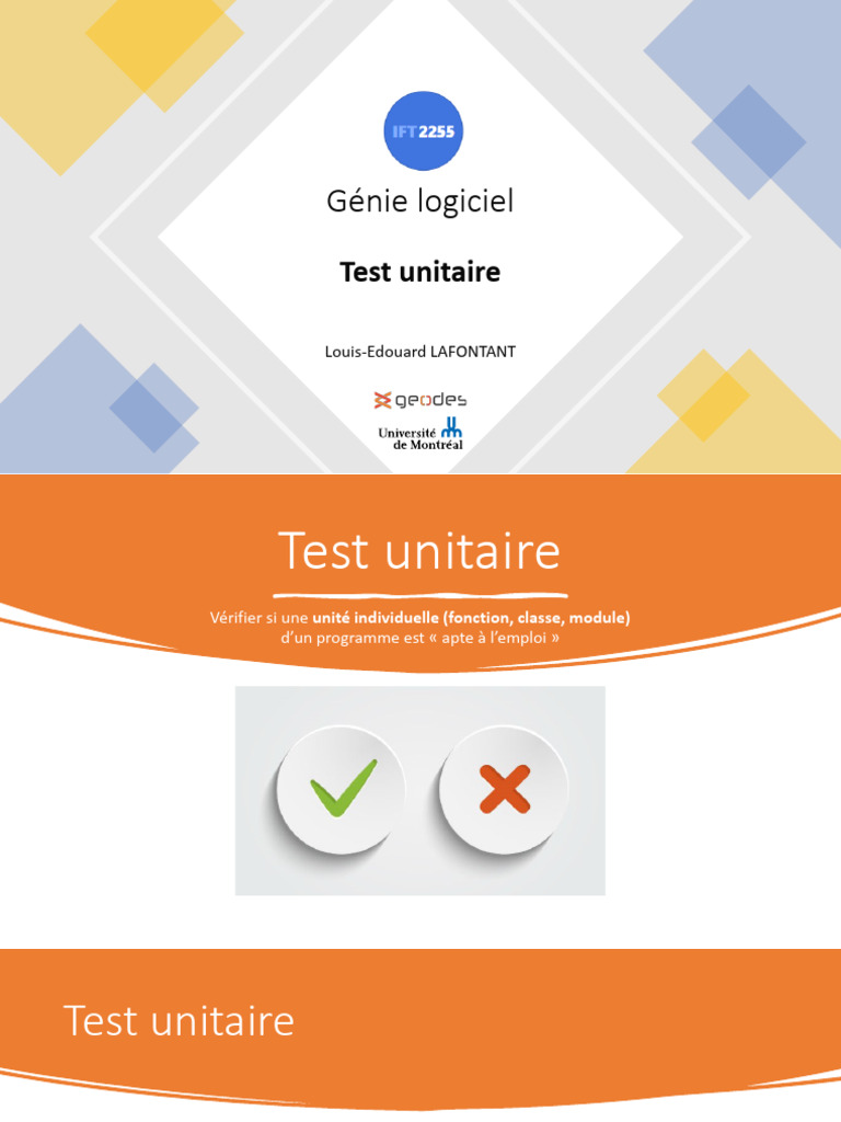 Guide des Tests Unitaires en Génie Logiciel | PDF | Test de logiciel ...
