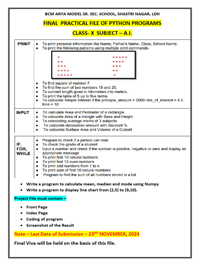 417-c-31384-X (AI)- Practical File | PDF