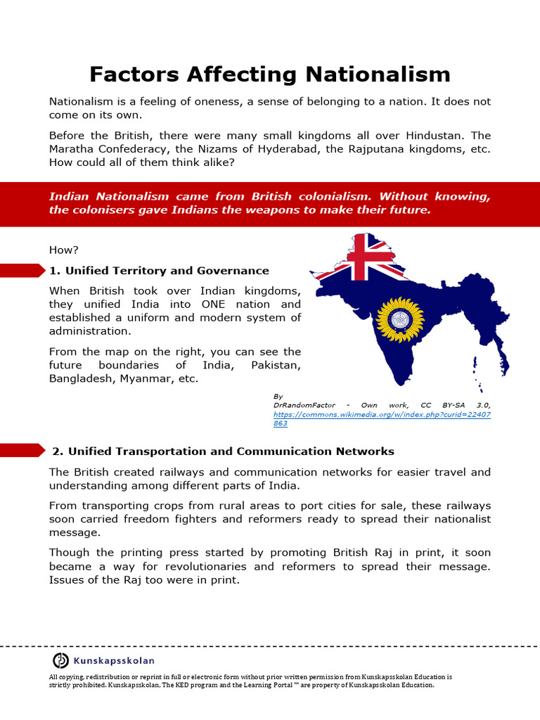 Factors Affecting Nationalism | PDF | British Raj | Nationalism