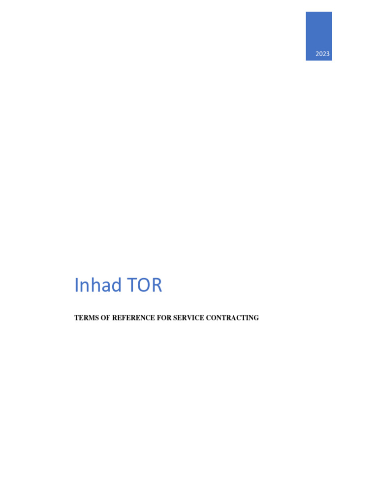 Inhad Service Contracting Terms 2023 | PDF | Websites | World Wide Web