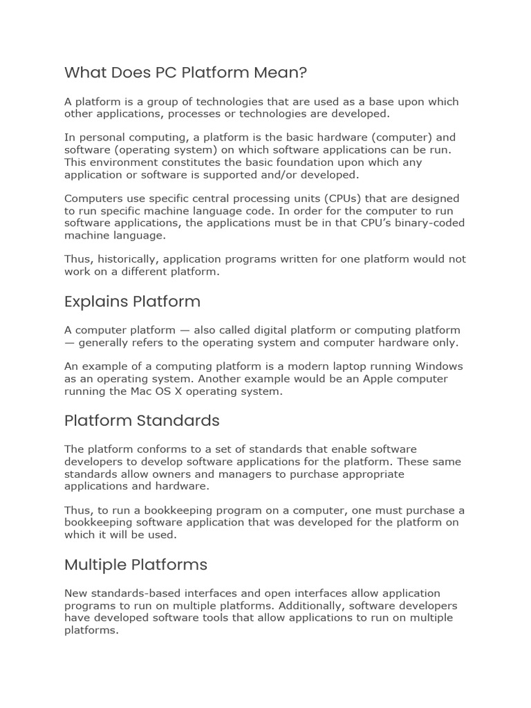 WHAT DOES PLATFORM MEAN visual data 4