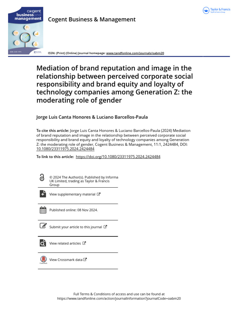 CSR Impact on Brand Loyalty in Gen Z | PDF | Corporate Social ...