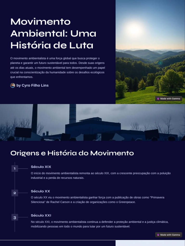 História do Movimento Ambientalista | PDF | Movimento ambientalista ...