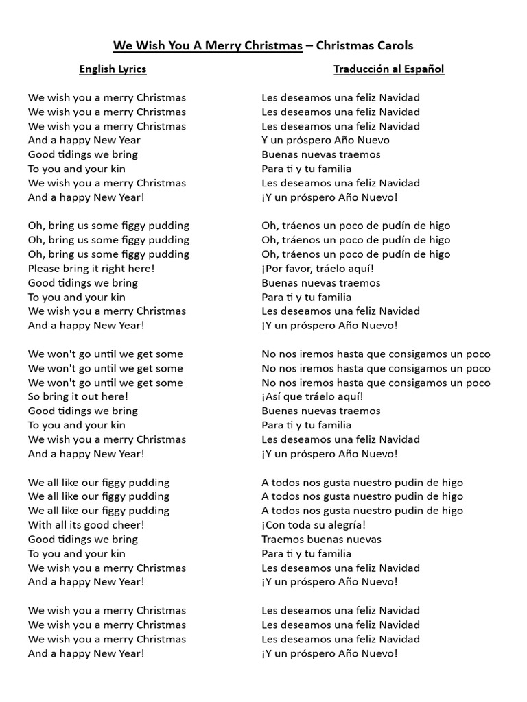 Last christmas lyrics in spanish