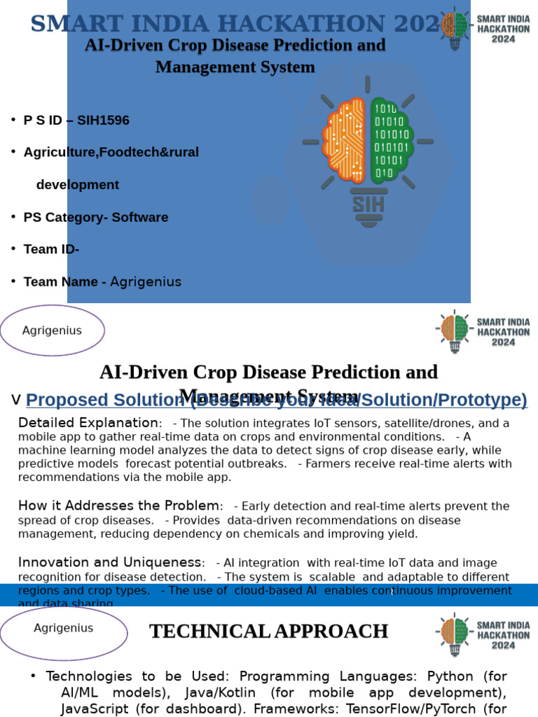 SIH Ppt Format 3 PDF Internet Of Things Artificial Intelligence