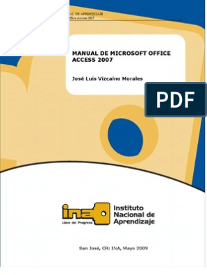 Manual - Microsoft Access 2007 | PDF | Tabla (base de datos) | Microsoft