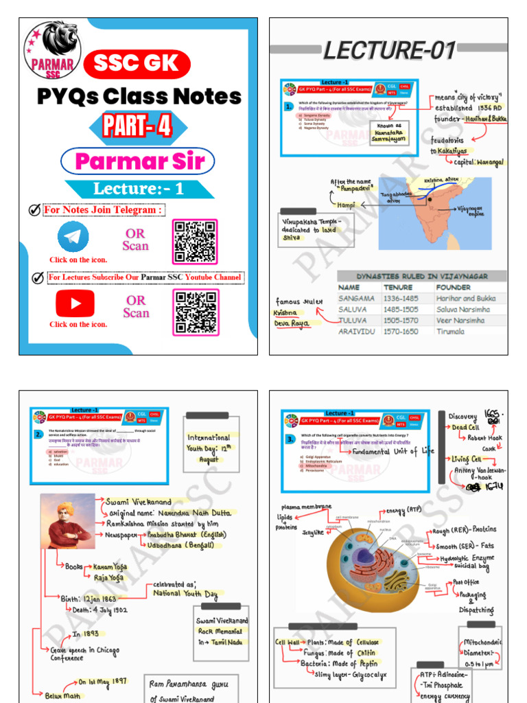Parmar SSC PYQ Series Part 4 Notes | PDF | You Tube