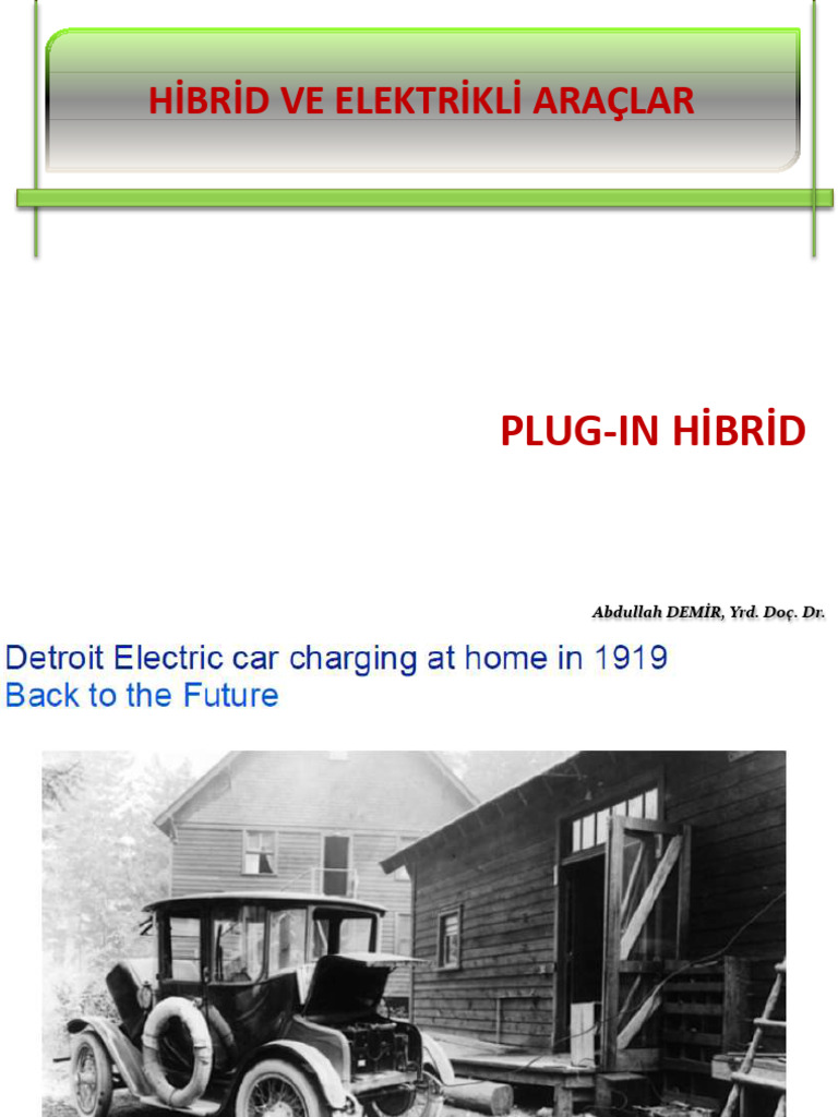 Plug-In Hybrid Electric Vehicles Overview | PDF | Electric Vehicle ...