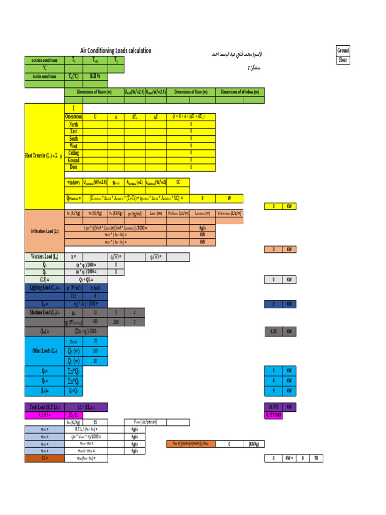 Air Conditioning Load Calculation Guide | PDF | Building | Building ...