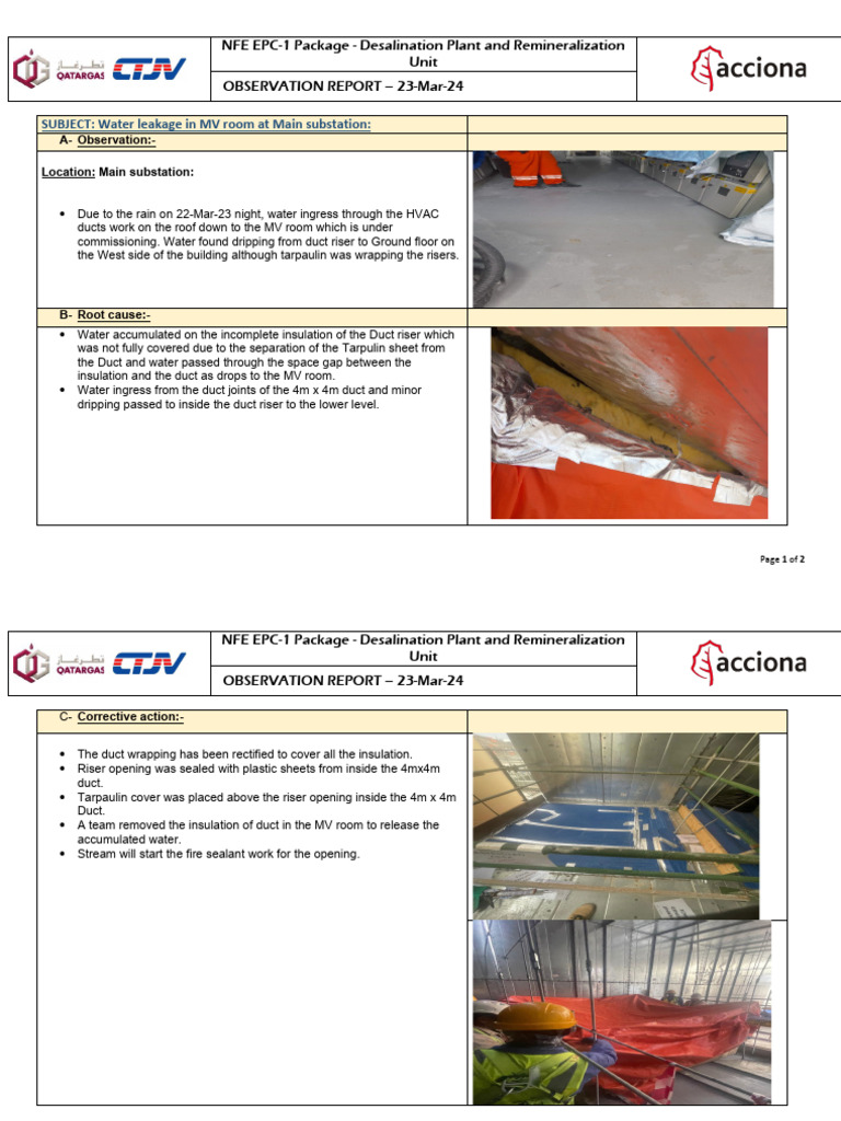 Site observation report pdf
