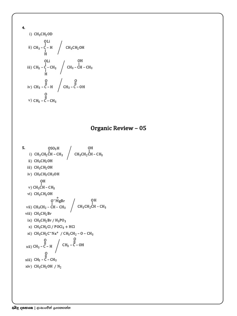 Organic Review 5 Marking PDF
