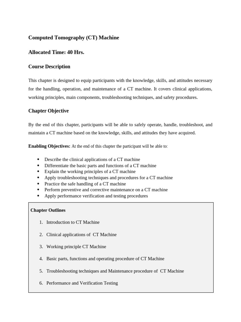 CT Machine: Components and Functions | PDF | Ct Scan | X Ray