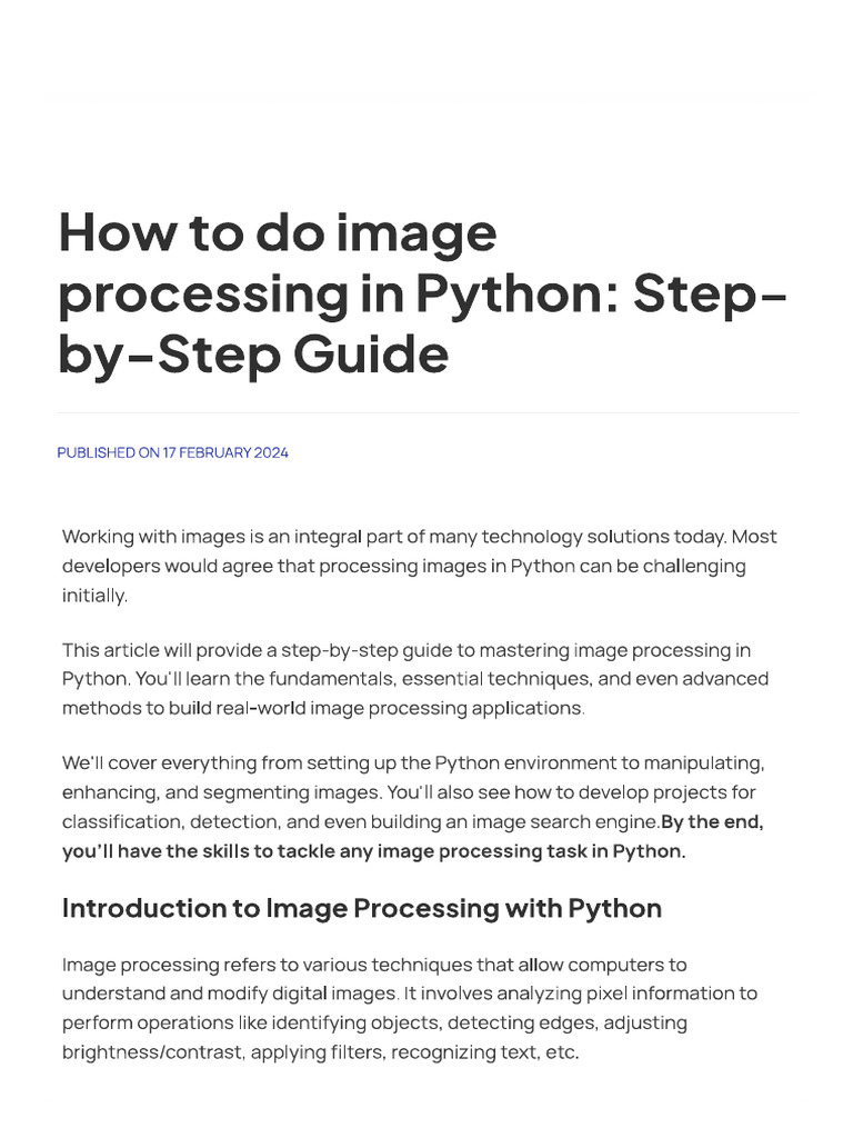 Image Processing With PYTHON | PDF