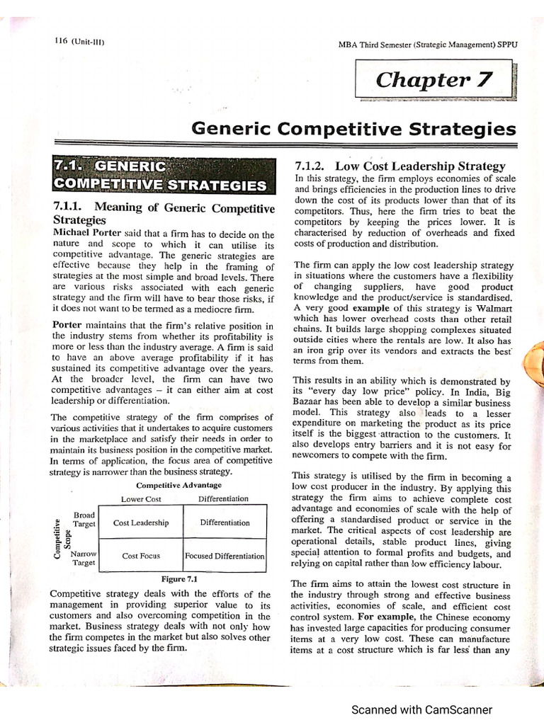 Strategic Management Sem 3 Unit 3 | PDF