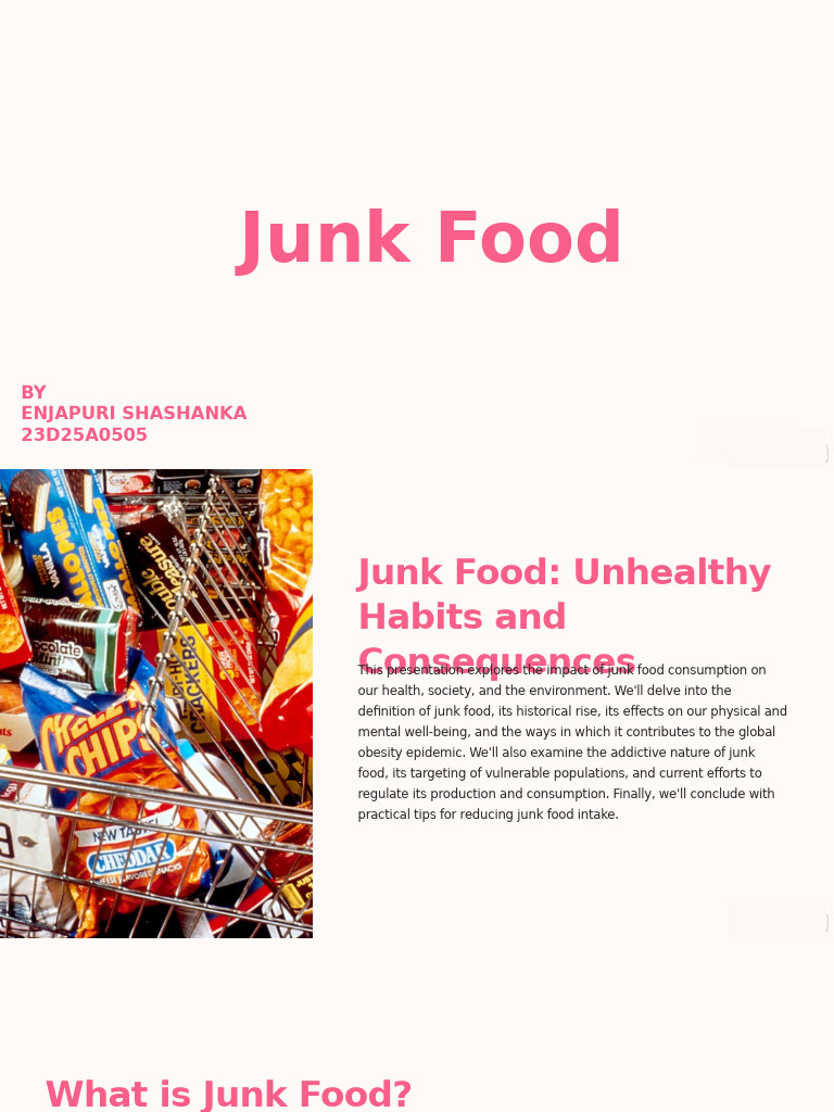 Junk Food | PDF | Junk Food | Obesity