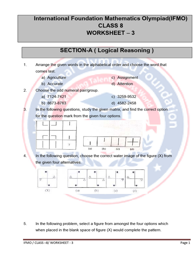 Math Olympiad Prep for Grade 8 | PDF | Mathematics