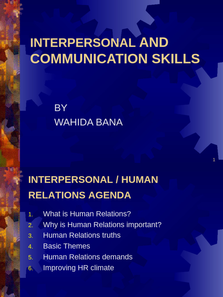 Interpersonal Skills in Human Relations | PDF | Human | Communication