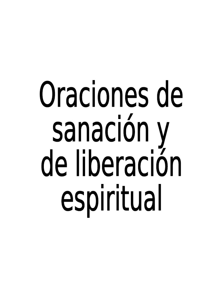 Oraciones de Liberación y Sanación | PDF | Dios el padre | María, madre ...