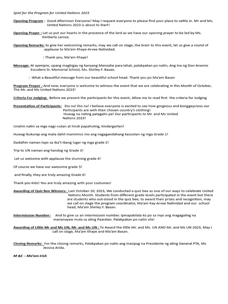 spiel-mr and ms UN 2023 | PDF