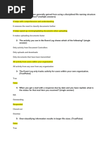 Acconex Training Q and Ans