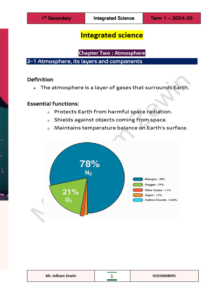 Understanding Earth's Atmosphere Layers | PDF | Atmosphere Of Earth ...