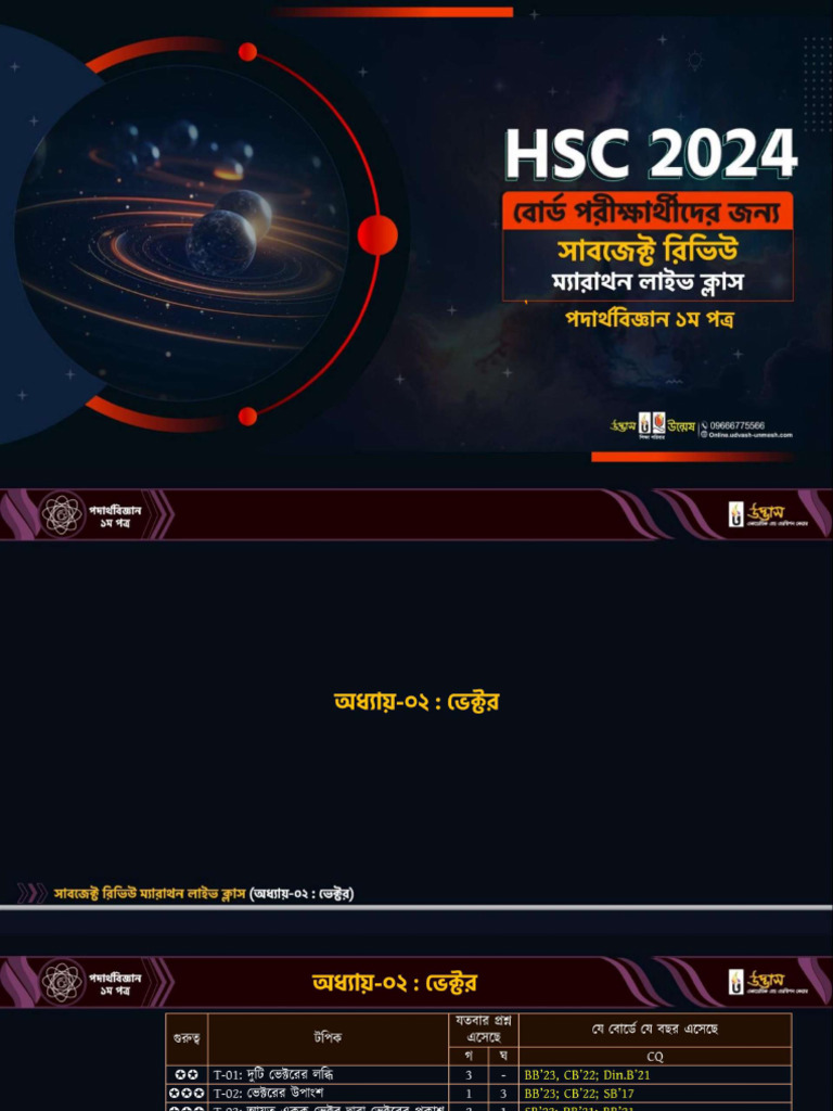 HSC 24 Physics 1st Paper Subject Review Class | PDF