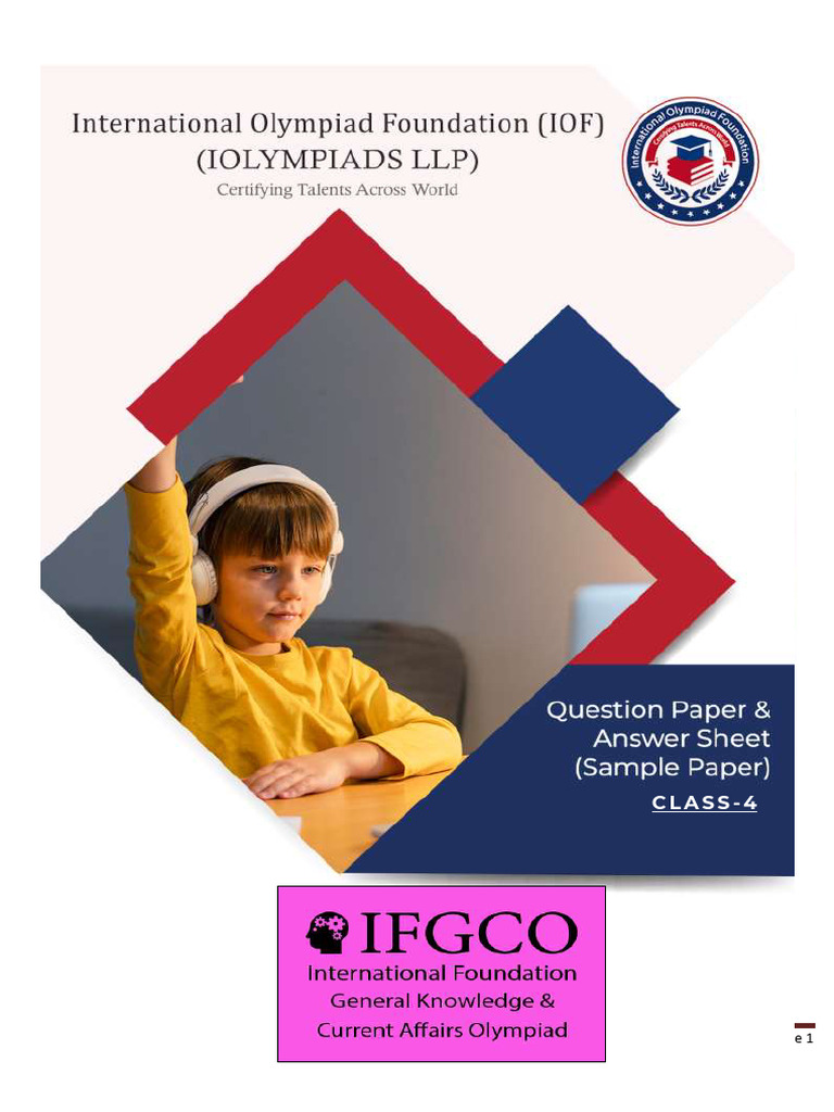 IFGCO Class 4 Sample Paper | PDF