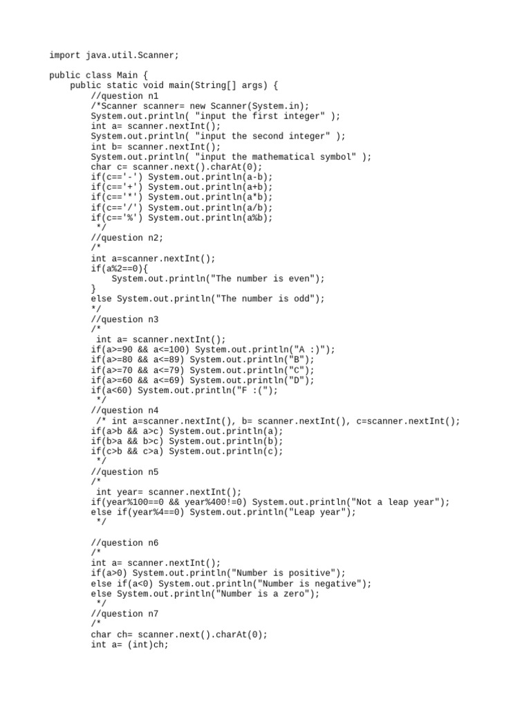 Java Basic Input and Conditionals | PDF