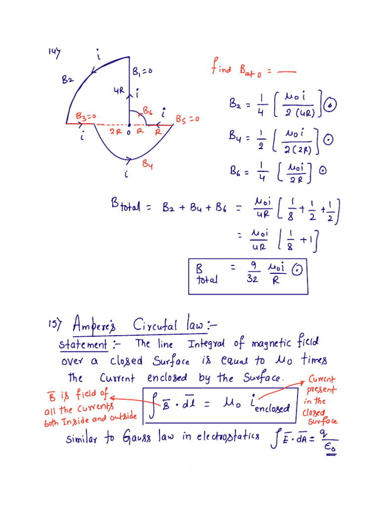 Moving Charges and Magnetism Notes 4 | PDF | Electricity | Electrical ...