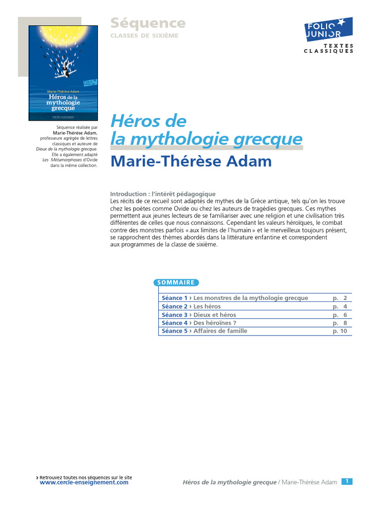 Héros de la mythologie grecque | PDF | Mythologie grecque | Œdipe