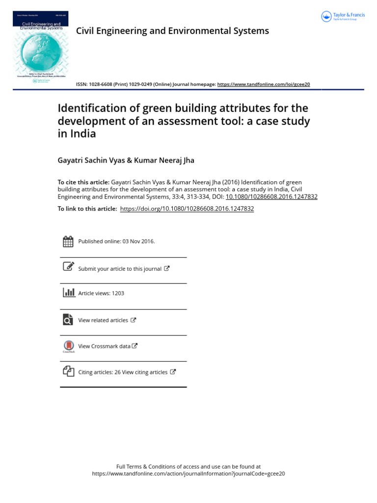 Identification of Green Building Attributes For The Development of An ...