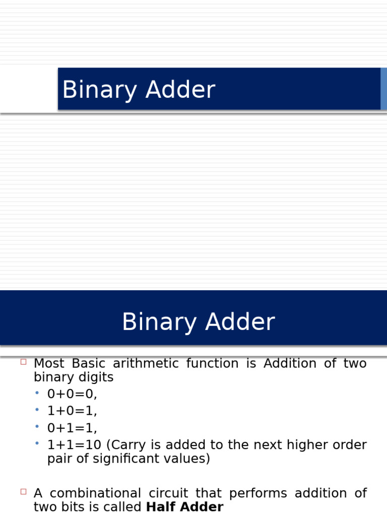 Adder & Subtractor | PDF