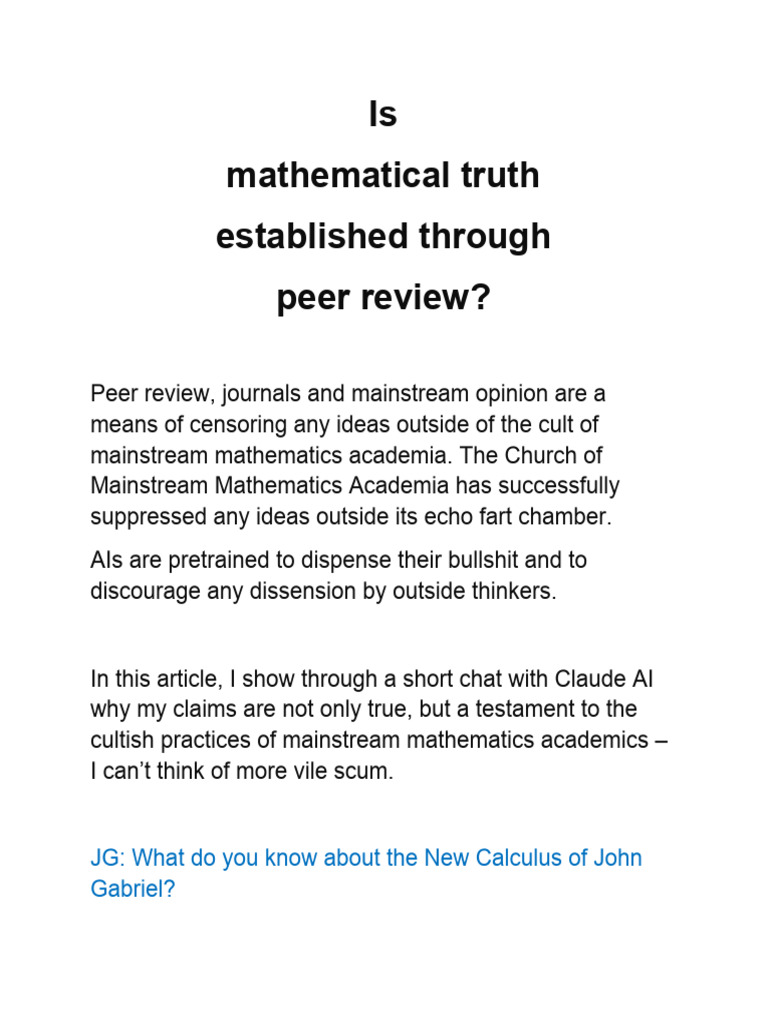 The Controversy of Mathematical Truth | PDF | Mathematics | Truth
