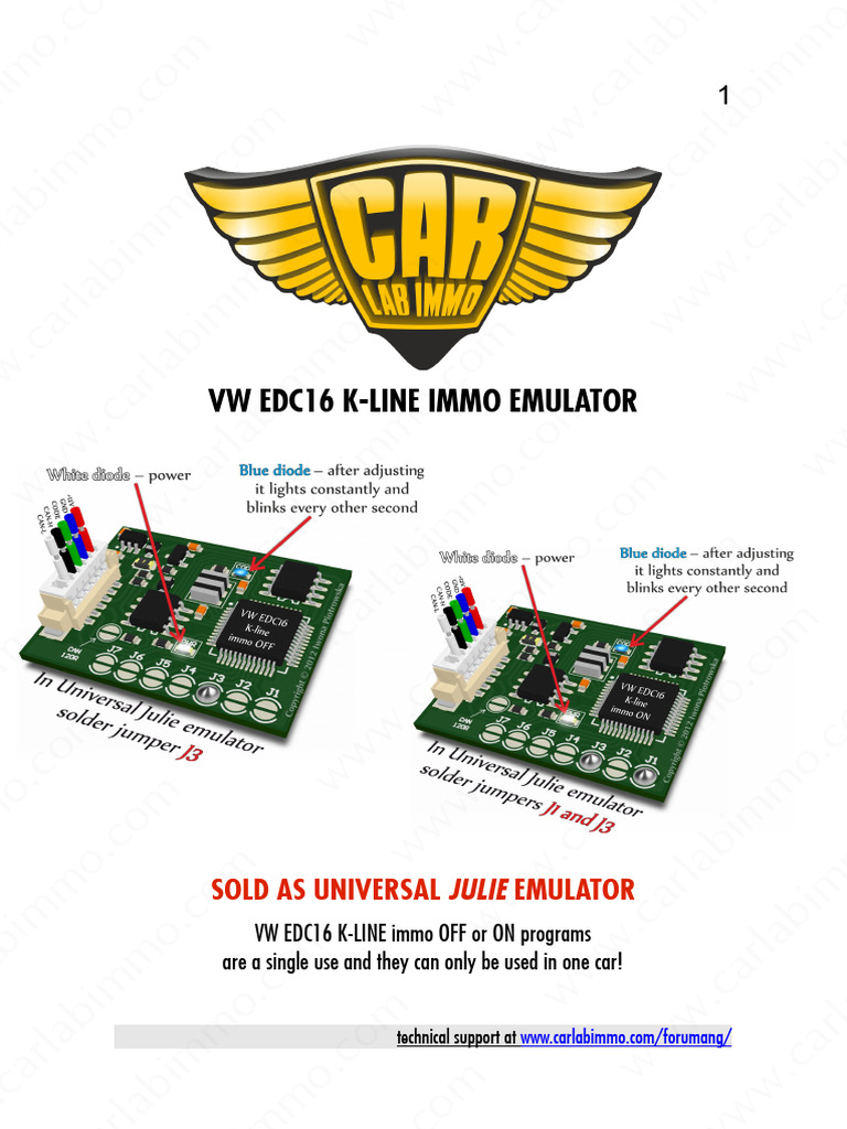EDC16 K-Line Immo Emulator Guide | PDF | Volkswagen | Cars Of Germany