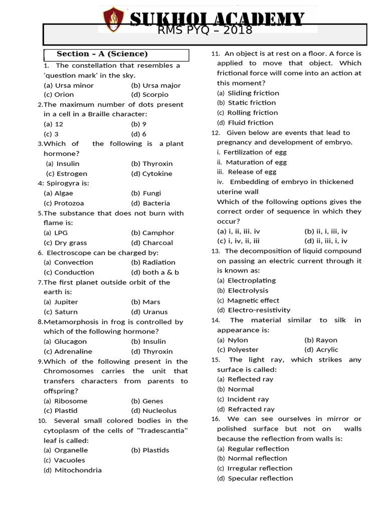Rms 9th 2018 1 pdf reflection physics area