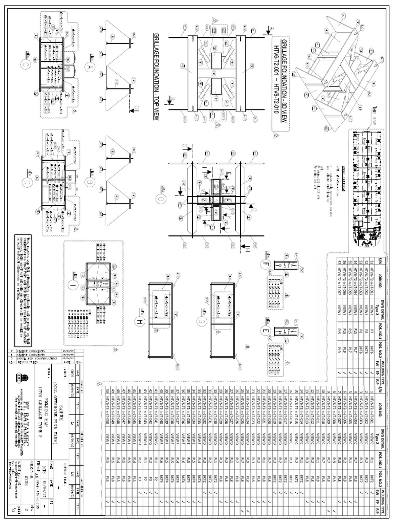 Welding Map NNG Grillage Type 2 - R2 | PDF