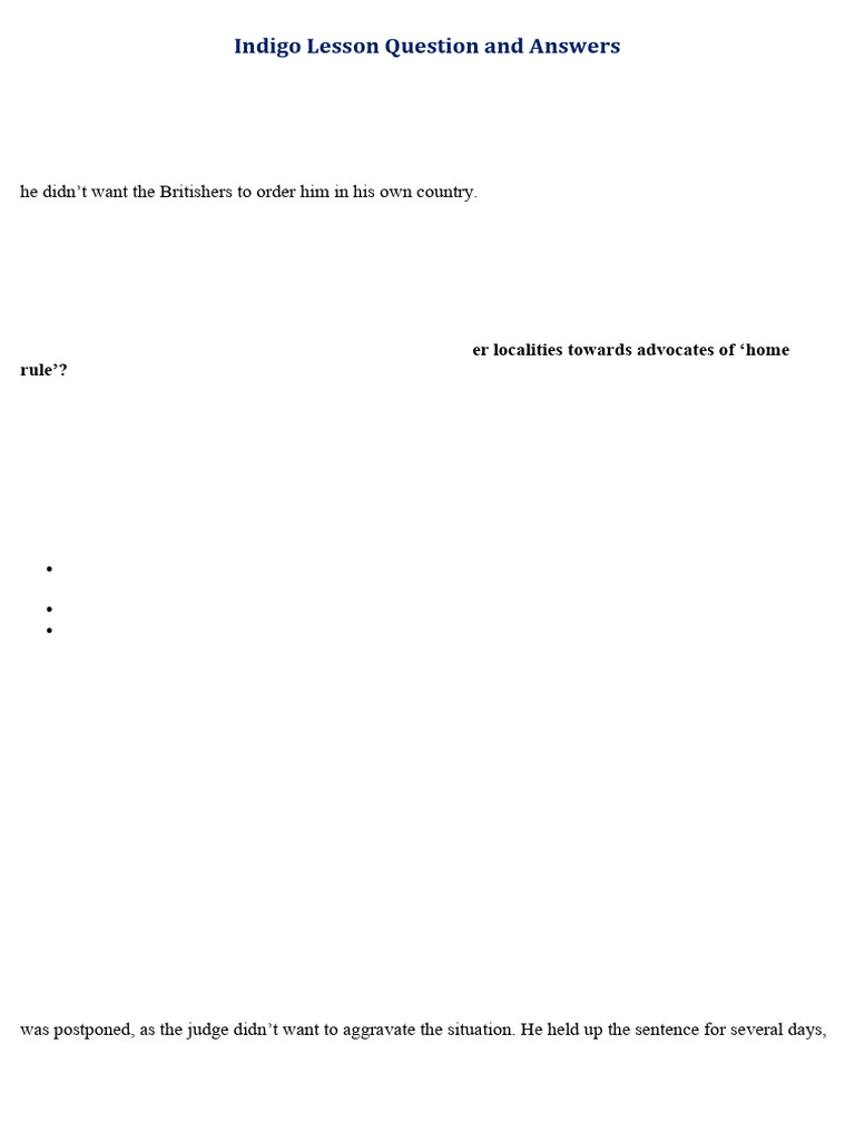 Indigo Movement: Gandhi's Impact Explained | PDF | Mahatma Gandhi