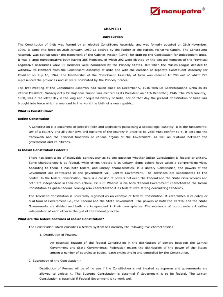 Const. Law (ch 1-3) | PDF | Constitution | Justice