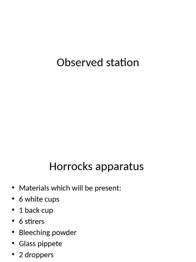 Observed Station | PDF | Wound | First Aid