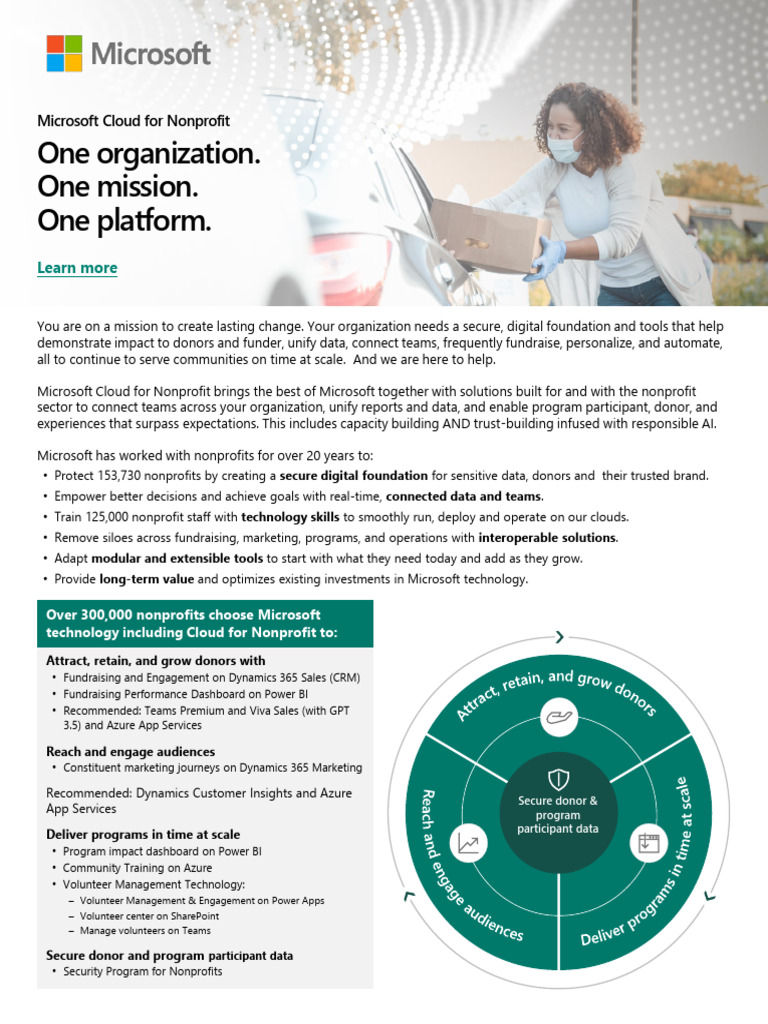 Microsoft Cloud For Nonprofit Overview | PDF | Fundraising | Share Point