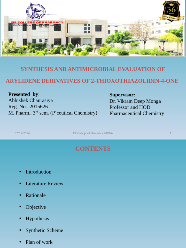 Synthesis of Antimicrobial Arylidene Derivatives | PDF | Antimicrobial ...