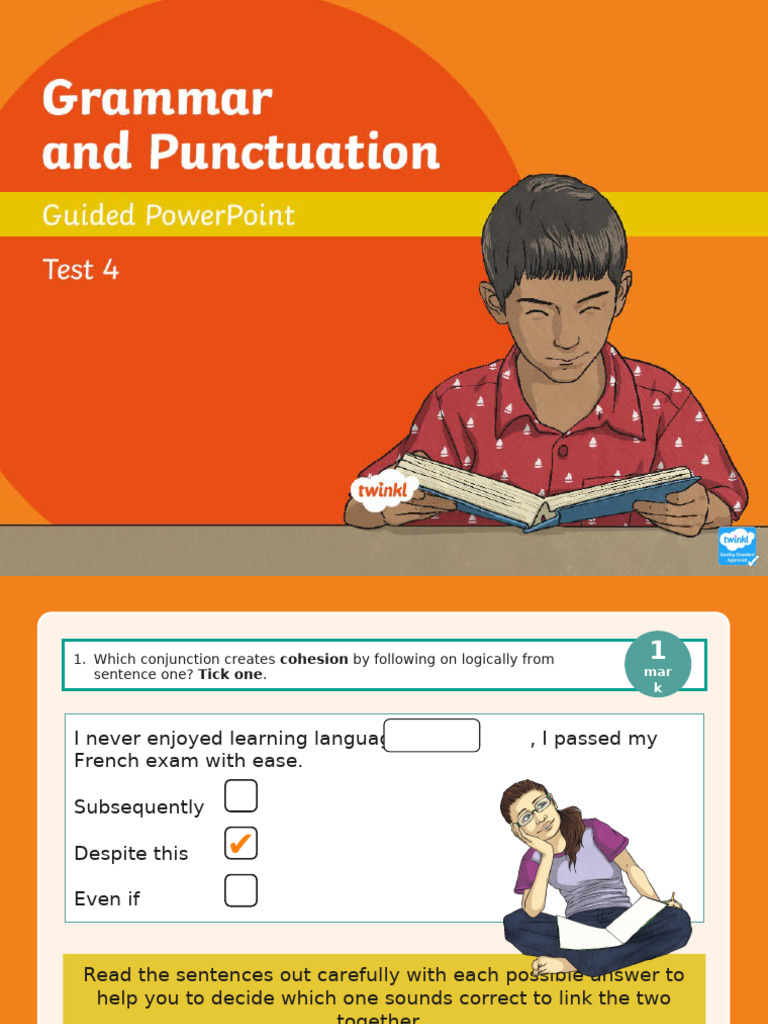 Year 5 Grammar and Punctuation Test 4 | PDF | Adverb | Verb
