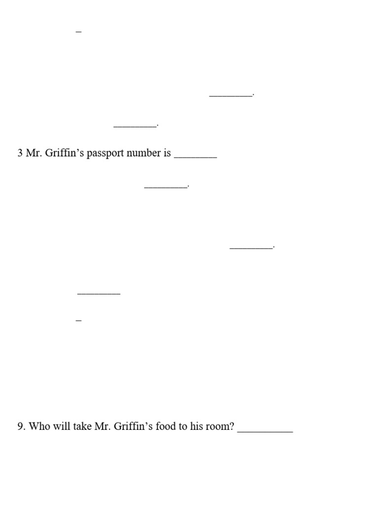 Mr Griffin S Hotel Booking Practice Test Pdf
