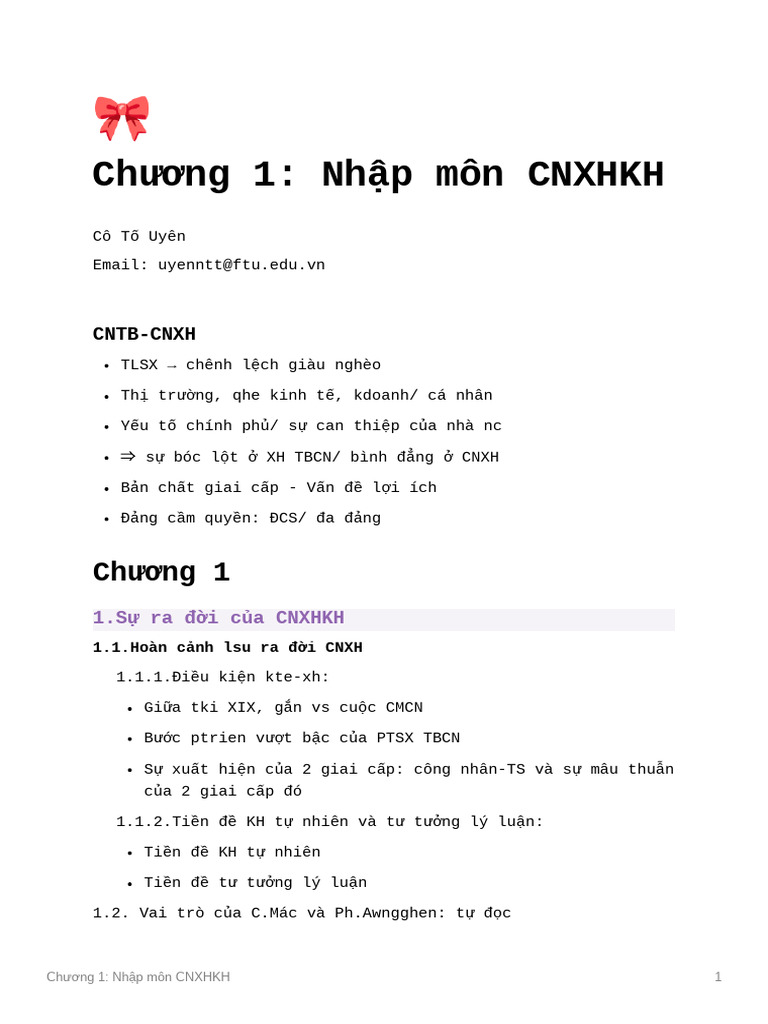 CHNG 1 NHP MN CNXHKH | PDF