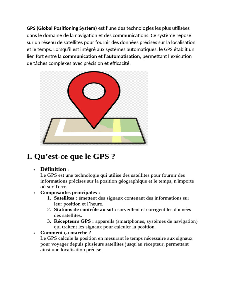 Fonctionnement du système GPS | PDF | Système de positionnement global ...