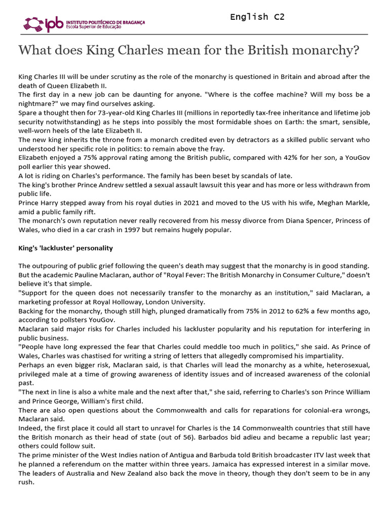 British_monarchy | PDF | Monarchy Of The United Kingdom | Scotland